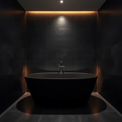 Ciemne łazienki inspiracje