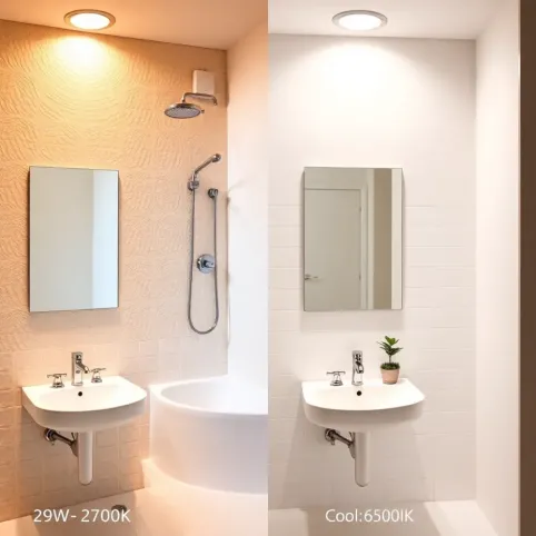Ciepłe czy zimne światło do łazienki
