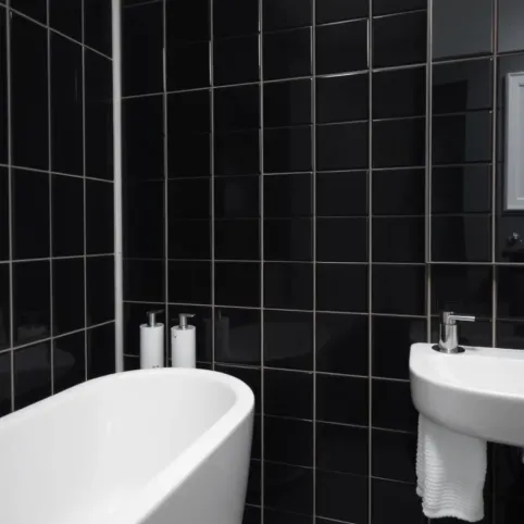 Czarna farba do płytek łazienkowych