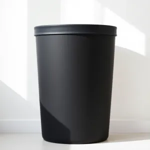 Czarny kosz do łazienki na bieliznę