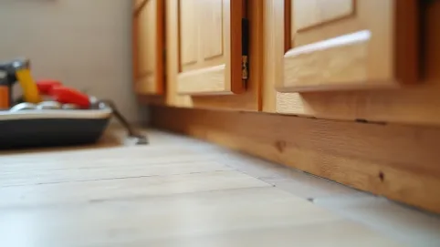 Czy układać panele pod szafkami w kuchni