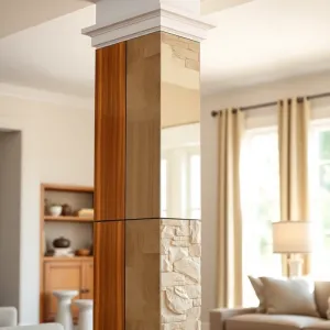 Czym obłożyć filar w salonie