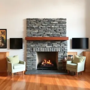 Czym obłożyć kominek w salonie