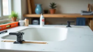 Czym przykleić umywalkę podblatową