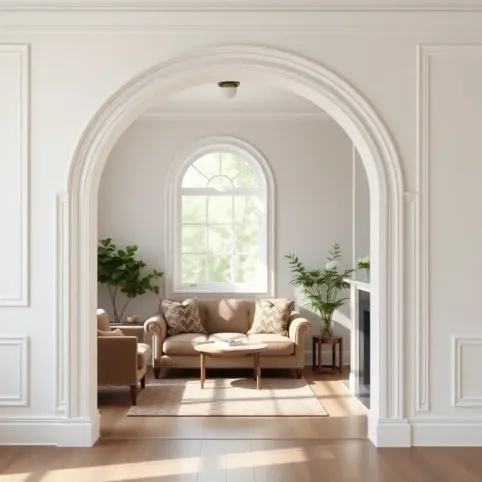 Czym wykończyć łuk w salonie