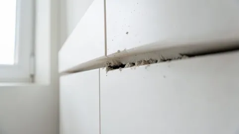 Czym wypełnić szczelinę między szafką a ścianą