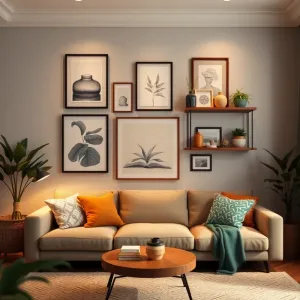 Dekoracja ściany w salonie inspiracje