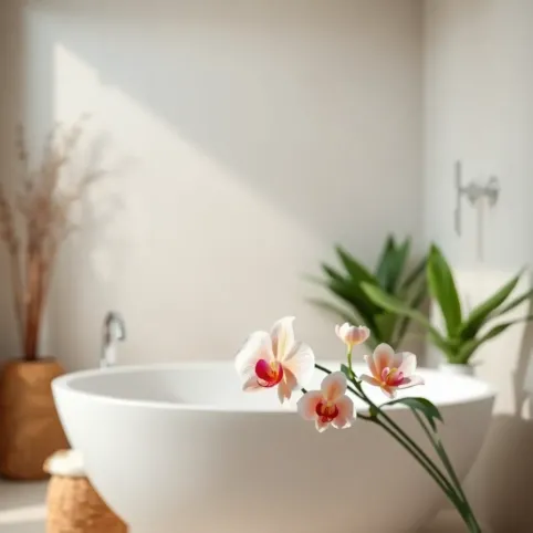 Dekoracje do łazienki kwiaty