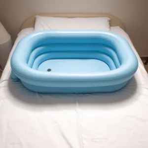 Dmuchana wanna do kąpieli w łóżku