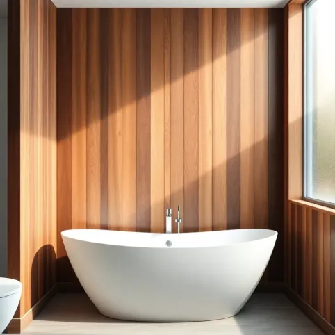 Drewno do łazienki na ścianę