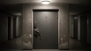 Drzwi wejściowe do mieszkania w bloku