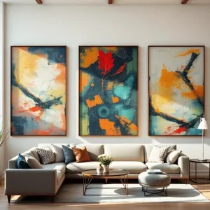 Duże obrazy do salonu w ramach