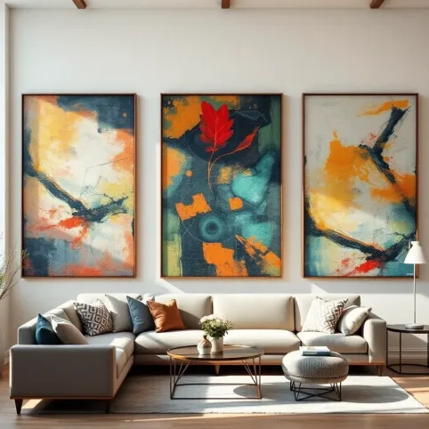 Duże obrazy do salonu w ramach