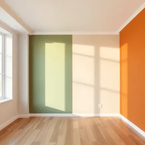 Dwa kolory ścian w jednym pokoju