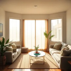 Ekrany na okna w salonie