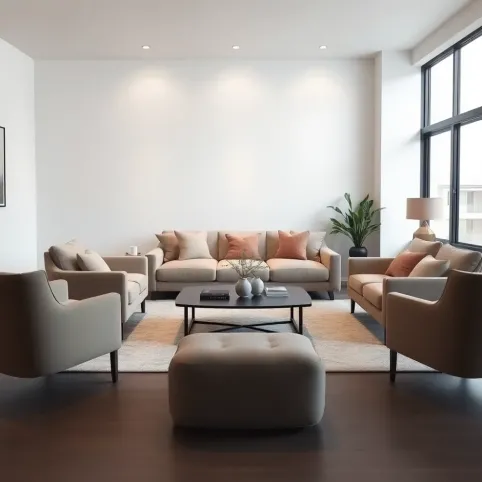 Eleganckie nowoczesne meble do salonu