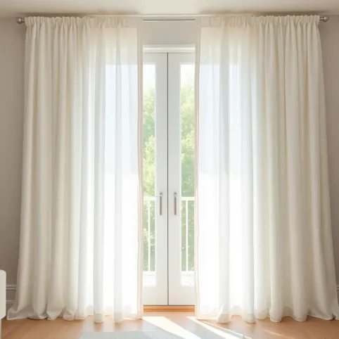 Firany do pokoju dziennego z balkonem