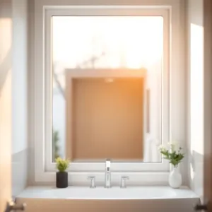 Folia na okno do łazienki LUSTRO WENECKIE