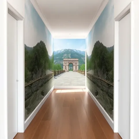 Fototapeta 3D do wąskiego przedpokoju