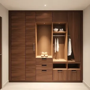 Garderoba do przedpokoju z lamelami