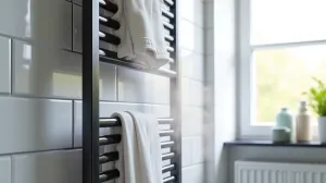 Grzejnik łazienkowy zasilany z podłogówki