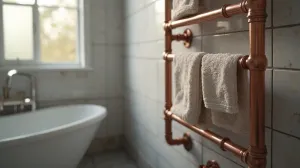 Grzejnik miedziany łazienkowy