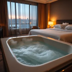 Hotel z jacuzzi w pokoju Dolny Śląsk