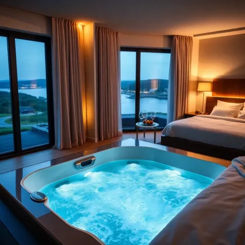 Hotel z jacuzzi w pokoju Pomorskie