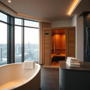 Hotel z sauną w pokoju