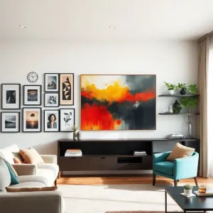 Inspiracje na ścianę w salonie