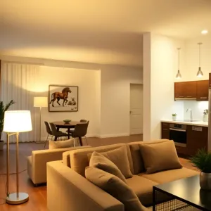 Jak dobrać lampy do salonu z aneksem