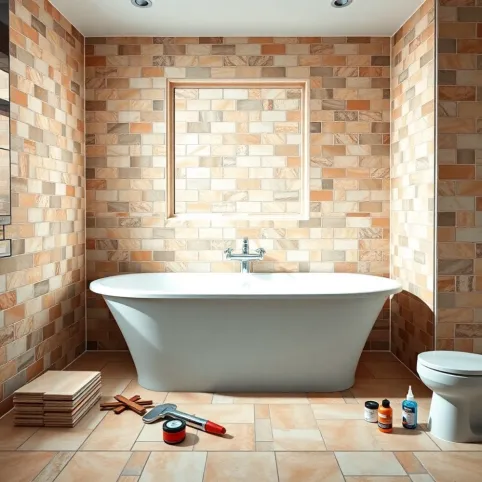 jak obudować wannę płytkami