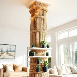 Jak ozdobić słup w salonie