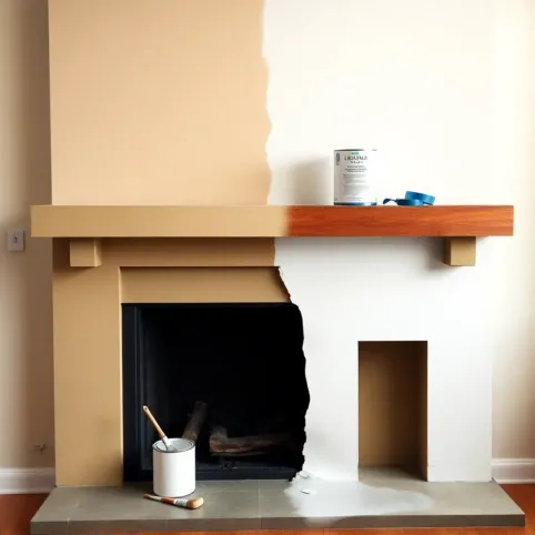 Jak pomalować kominek w salonie