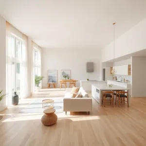 Jak pomalować salon z otwartą kuchnią