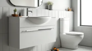 jak zamontować szafkę wiszącą z umywalką