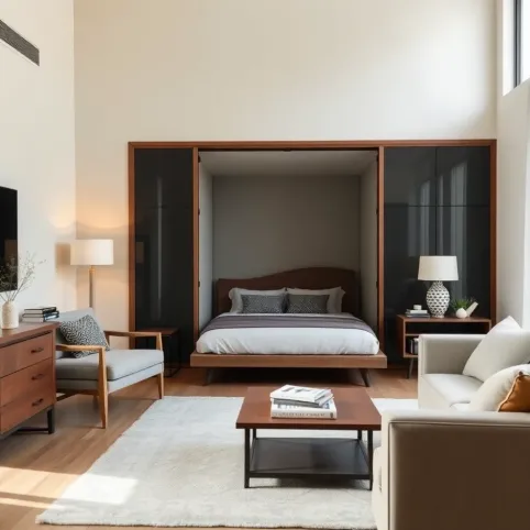 Jak zasłonić łóżko w salonie