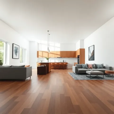 Jaka podłoga do salonu z aneksem