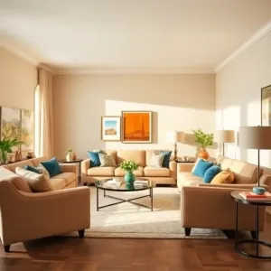 Jaki kolor do beżu w salonie