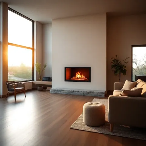 Jaki kominek do salonu 50m2