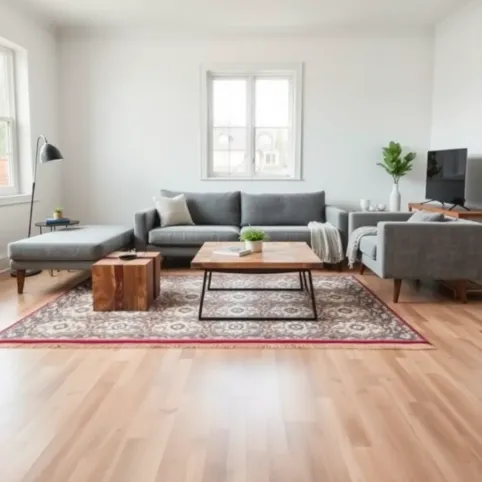 Jakie meble do jasnej podłogi w salonie