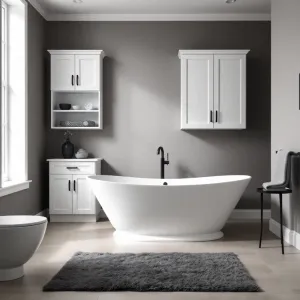 jakie meble do szarej łazienki