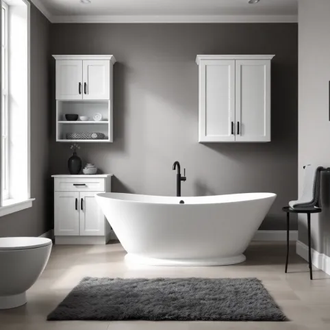 jakie meble do szarej łazienki