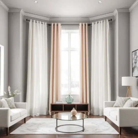 Jakie zasłony do szarego salonu
