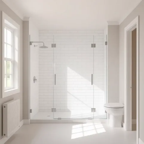 Jasna łazienka z prysznicem inspiracje