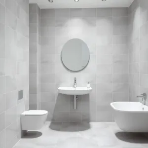 Jasnoszare płytki do łazienki