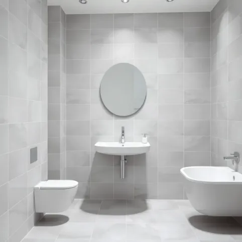 Jasnoszare płytki do łazienki