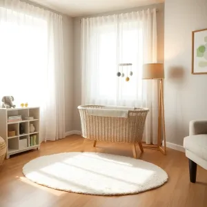 Kącik dla niemowlaka w salonie