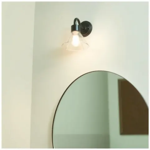 Kinkiet nad okrągłe lustro do łazienki