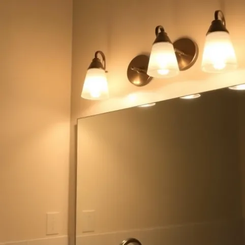 Kinkiety do łazienki przy lustrze